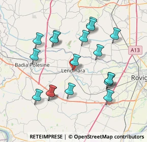 Mappa Via Oroboni Fortunato Antonio, 45026 Lendinara RO, Italia (7.64222)
