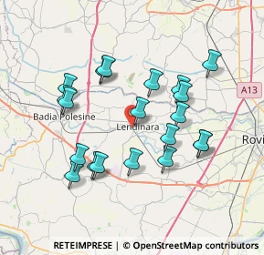 Mappa Via Casteltrivellin, 45026 Lendinara RO, Italia (6.9565)