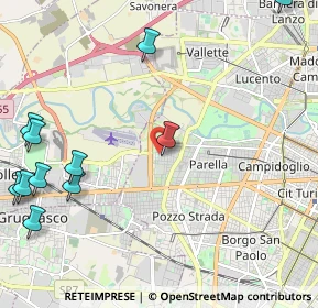 Mappa Via Giuseppe Berruti, 10100 Torino TO, Italia (2.97636)