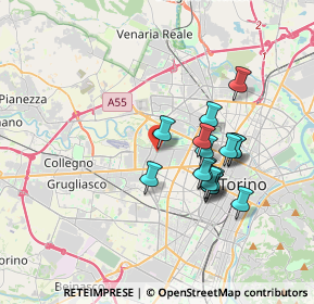 Mappa Corso Bernardino Telesio, 10046 Torino TO, Italia (3.07438)