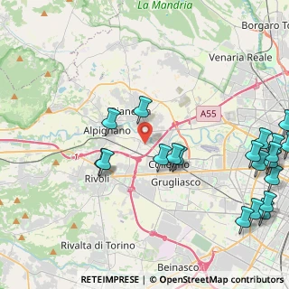 Mappa Via Collegno, 10098 Rivoli TO, Italia (5.8435)