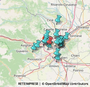 Mappa Via Collegno, 10098 Rivoli TO, Italia (8.38)