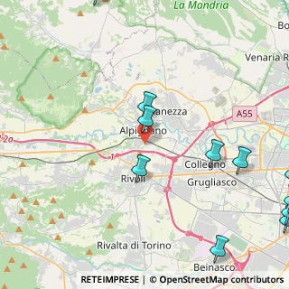 Mappa Via Pietre, 10091 Alpignano TO, Italia (6.34)