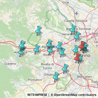 Mappa Via Pietre, 10091 Alpignano TO, Italia (8.6205)