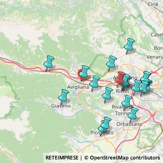 Mappa Via F. e G. Falcone, 10051 Avigliana TO, Italia (9.4505)