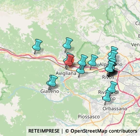Mappa Via Collodi, 10051 Avigliana TO, Italia (6.9205)