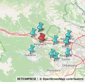 Mappa Via Collodi, 10051 Avigliana TO, Italia (5.91692)