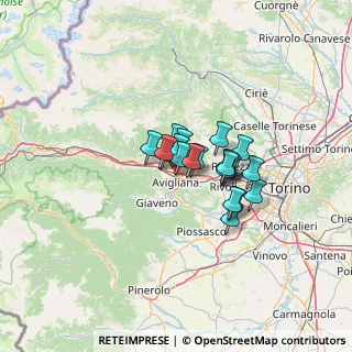 Mappa Pista ciclabile di Via Matteotti, 10051 Avigliana TO, Italia (7.8045)