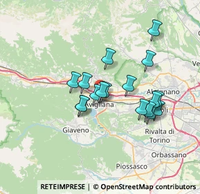 Mappa Pista ciclabile di Via Matteotti, 10051 Avigliana TO, Italia (5.81235)