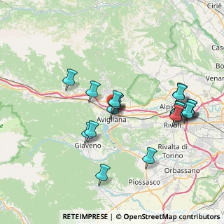 Mappa Pista ciclabile di Via Matteotti, 10051 Avigliana TO, Italia (7.631)