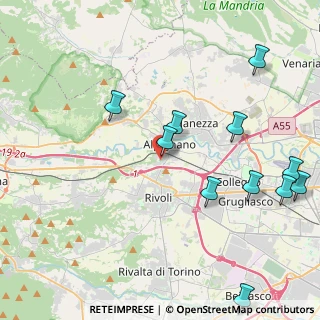 Mappa Via Rivalta, 10091 Alpignano TO, Italia (5.02091)