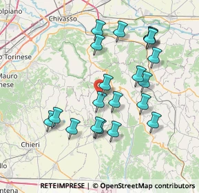 Mappa Albugnano, 14022 Albugnano AT, Italia (7.4165)