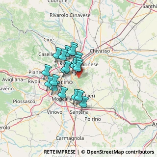 Mappa Strada Basilica di Superga, 10132 Torino TO, Italia (9.4995)