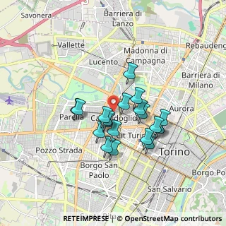 Mappa Via Musine, 10143 Torino TO, Italia (1.3675)