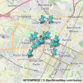 Mappa Via Musine, 10143 Torino TO, Italia (1.28722)