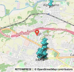 Mappa Via Fabio Filzi, 10098 Rivoli TO, Italia (1.10529)