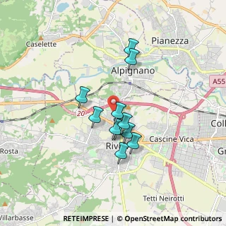 Mappa Via Fabio Filzi, 10098 Rivoli TO, Italia (1.32091)