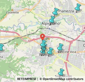 Mappa Via Fabio Filzi, 10098 Rivoli TO, Italia (2.42273)