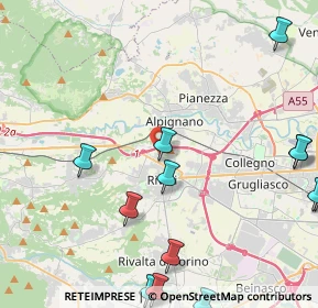 Mappa Via Fabio Filzi, 10098 Rivoli TO, Italia (6.12143)