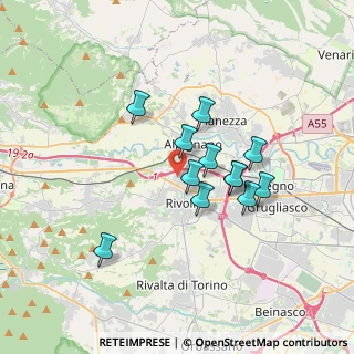 Mappa Via Fabio Filzi, 10098 Rivoli TO, Italia (2.82167)