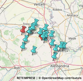 Mappa Vicolo Vardagate, 15030 Terruggia AL, Italia (10.245)