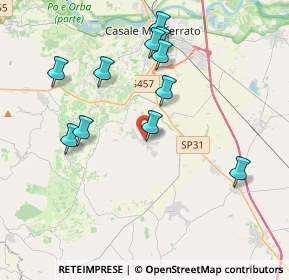 Mappa Via San Martino, 15030 Terruggia AL, Italia (3.89091)