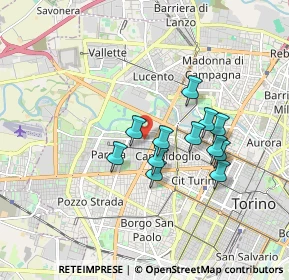 Mappa Via Michele Lessona, 10145 Torino TO, Italia (1.42333)