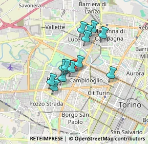 Mappa Via Michele Lessona, 10145 Torino TO, Italia (1.31615)
