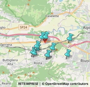 Mappa Strada Antica di Alpignano, 10090 Corso Moncenisio TO, Italia (1.28364)