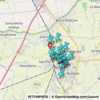 Mappa Via Vincenzo Chiarugi, 45100 Rovigo RO, Italia (1.35947)
