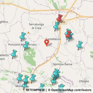 Mappa Via Case Sparse, 15020 Ponzano Monferrato AL, Italia (3.204)