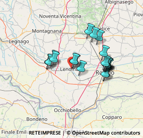 Mappa Via A. Rossi, 45026 Lendinara RO, Italia (11.675)