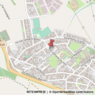 Mappa Via L. Da Vinci, 9, 26865 San Rocco Al Porto LO, Italia, 26865 San Rocco al Porto, Lodi (Lombardia)