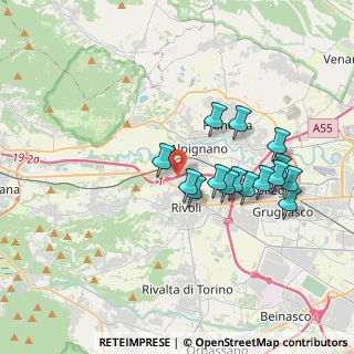 Mappa Via Ciamarella, 10098 Rivoli TO, Italia (3.32933)