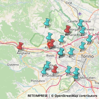 Mappa Via Costa, 10091 Alpignano TO, Italia (8.515)