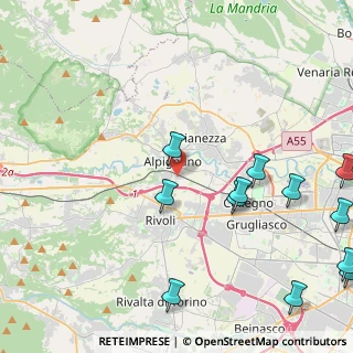 Mappa Via Scrivia, 10091 Alpignano TO, Italia (6.15462)