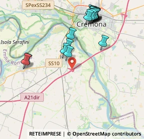 Mappa A21 Autostrada Torino Brescia, 29010 Castelvetro Piacentino PC, Italia (4.61)