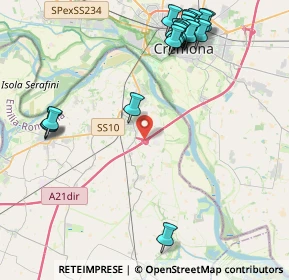 Mappa A21 Autostrada Torino Brescia, 29010 Castelvetro Piacentino PC, Italia (5.2325)