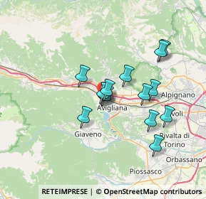 Mappa Via Valloja, 10057 Sant'Ambrogio di Torino TO, Italia (5.72929)