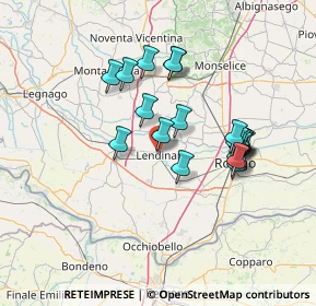 Mappa Via Lorenzo Canozio, 45026 Lendinara RO, Italia (12.5355)