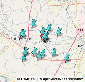 Mappa Via Lorenzo Canozio, 45026 Lendinara RO, Italia (5.85632)