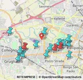 Mappa Strada Vicinale della Berlia, 10145 Torino TO, Italia (2.08278)