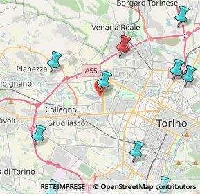 Mappa Strada Vicinale della Berlia, 10145 Torino TO, Italia (6.12455)