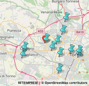 Mappa Strada Vicinale della Berlia, 10145 Torino TO, Italia (4.00833)