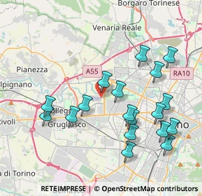 Mappa Strada Vicinale della Berlia, 10145 Torino TO, Italia (4.11056)