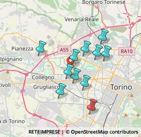 Mappa Strada Vicinale della Berlia, 10145 Torino TO, Italia (2.90727)