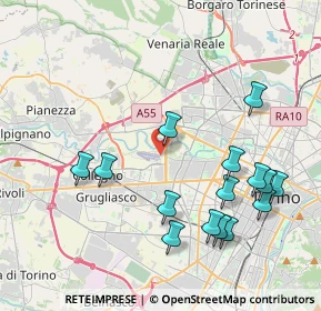 Mappa Strada Vicinale della Berlia, 10145 Torino TO, Italia (4.40067)