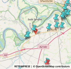 Mappa Via Granelli San Nazzaro, 29010 Monticelli d'Ongina PC, Italia (6.55)