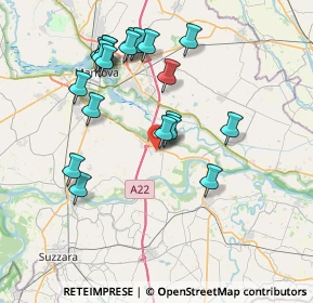 Mappa Via dell'Euro, 46031 Bagnolo San Vito MN, Italia (7.6355)