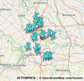 Mappa Via dell'Euro, 46031 Bagnolo San Vito MN, Italia (10.1765)